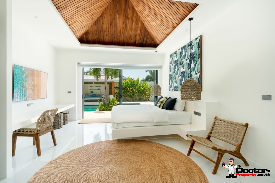 New Luxury Balinese Style Modern 3 Bedroom Pool Villa – Mea Nam, Koh Samui – For Sale